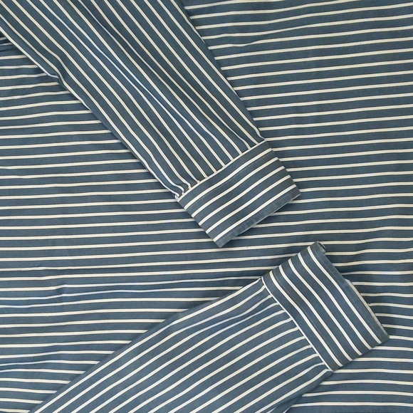 Banana Republic Cotton Blue Striped Button Up Shirt - Picture 6 of 7